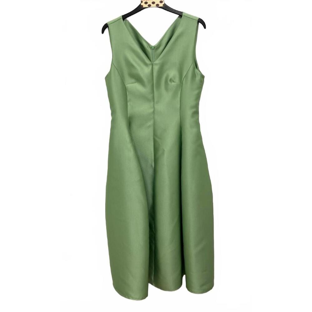 NEW LABORATORIO CAPRI women's polyester tulip dress in green